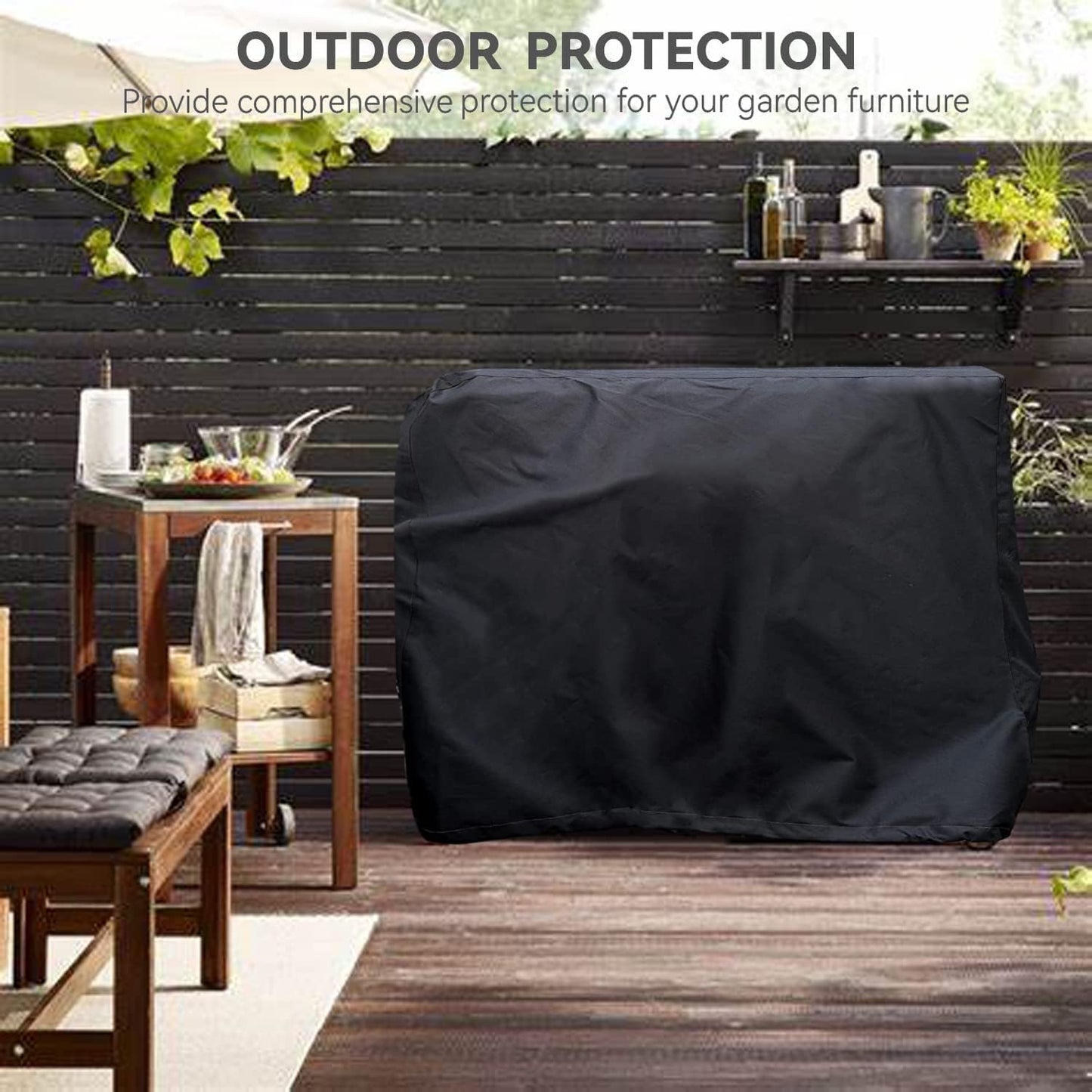 Skiennix Outdoor Prep Table Cover - Heavy Duty Waterproof Protection for Stainless Steel Tables | Black