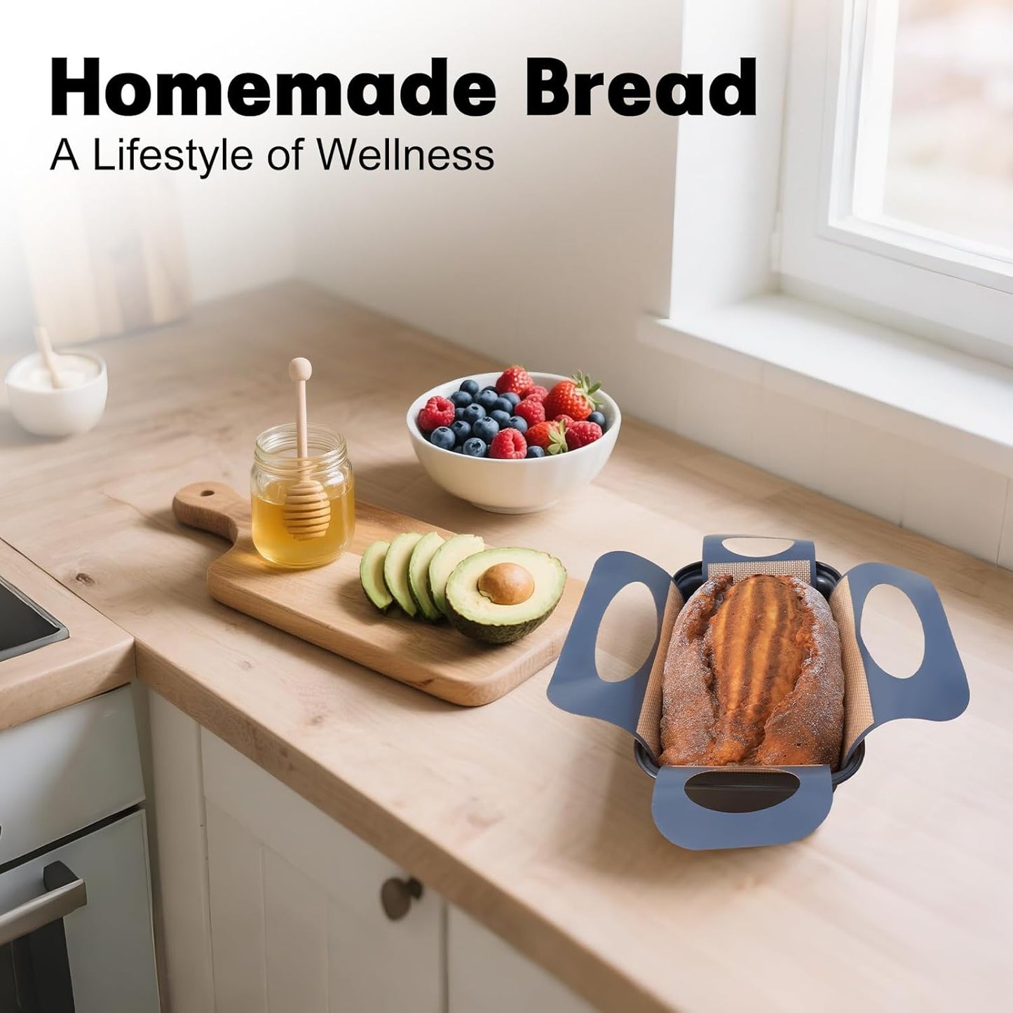 **Regine Switzerland Nonstick Loaf Pan Set - 2-Pack 9 x 5 Inch Bread Pans with Liners for Perfect Baking**