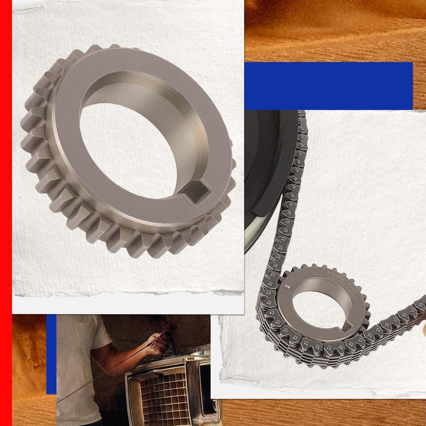 JC Whitney JFBAJCWTCK00039 Engine Timing Chain Kit with Tensioner - Fits DOHC V6 3.5L 3.7L - Compatible with Ford F-150 11-16, Expedition 15-17, Lincoln Navigator 15-17