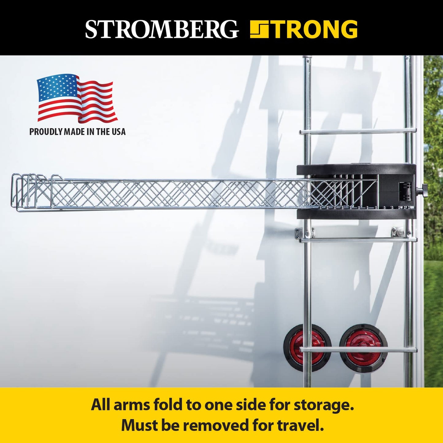 Stromberg Carlson Extend-A-Line 35" Clothes Line – Retractable, Rack Hanger, Folding Swing Arm with Versatile Towel Bar for RVs, Drying, Motorhomes, Campers, and Home Laundry Spaces