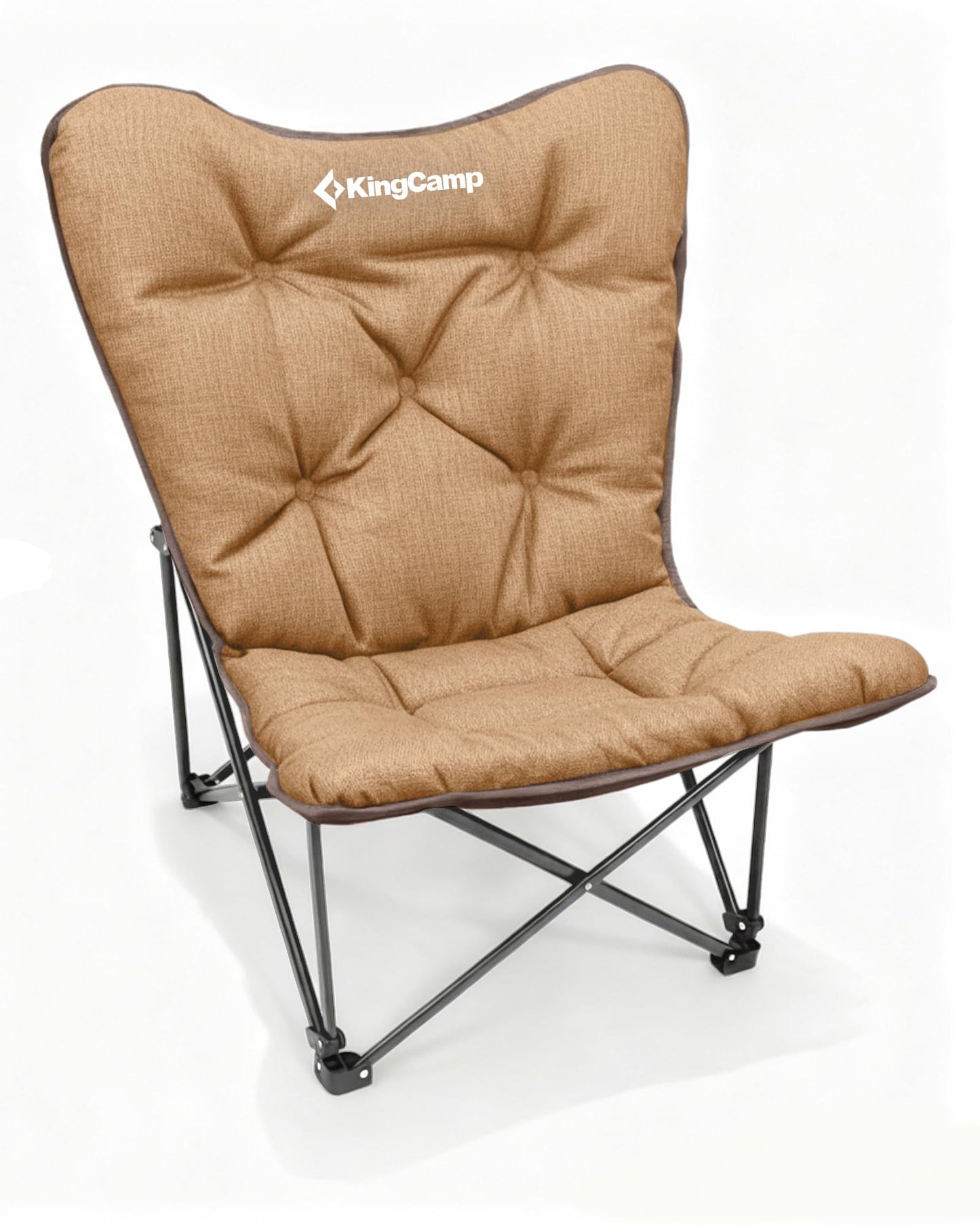 KingCamp Folding Comfy Butterfly Chair Oversized Padded Camping Chairs for Adults Comfortable Camp Chair 300lbs Heavy Duty with High Back for Outdoor Lawn Patio Bedroom Living Room Dorm