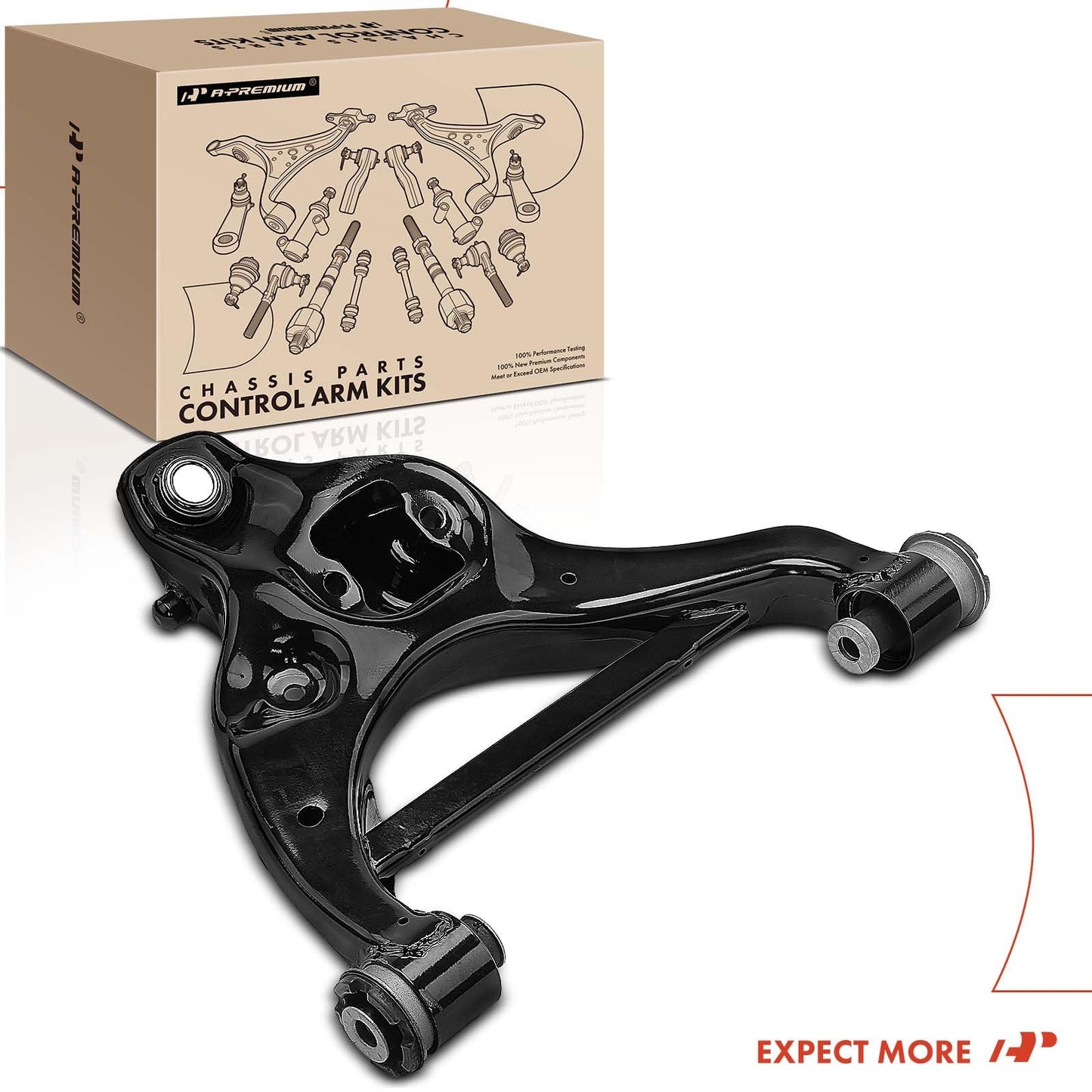 A-Premium Front Right Lower Control Arm, with Ball Joint & Bushing, Compatible with Ford F-150 F150 2014-2015, Expedition 2014-2017 & Lincoln Navigator 2014-2017