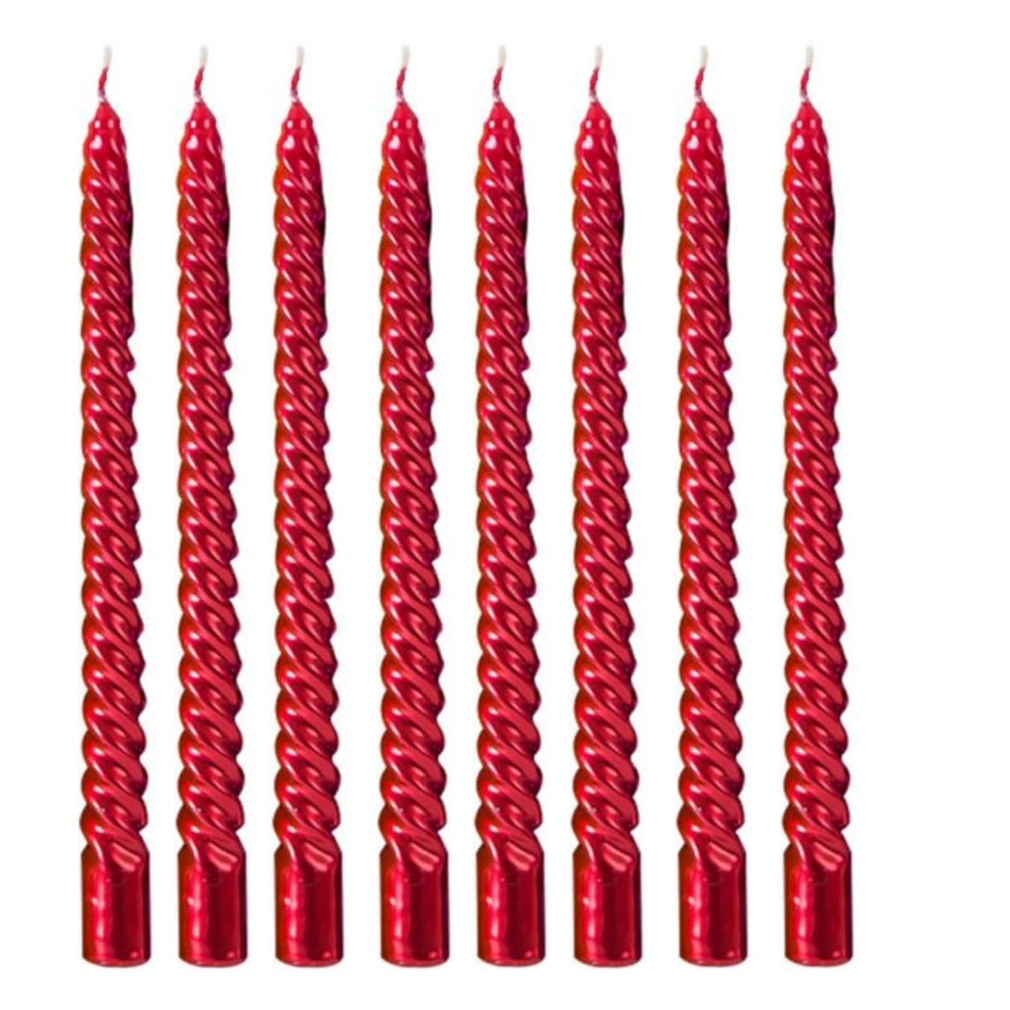 Kemladio 4 pcs 10 inch Taper Candles,Burning Unscented Tapered 7.5 hrs,Fancy Dinner,Tall Candle Sticks, Halloween Party Decorations (8pcs, Red)