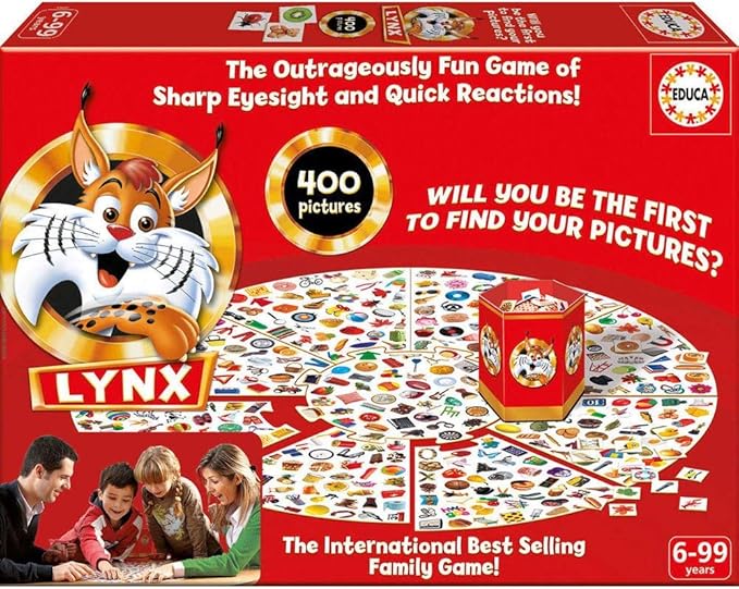 Educa Lynx 400 Images Observation & Attention Game - Family Game for Age 6+