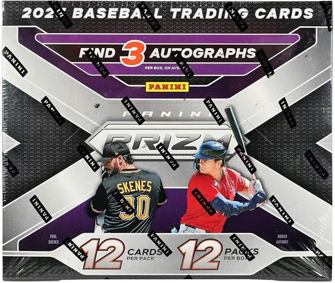 2025 Panini Prizm Baseball Hobby Trading Card Blaster Box (Three Autographs Per Box)