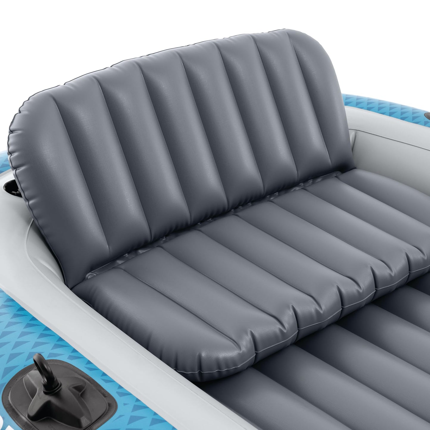INTEX 66325EP Excursion 5 Inflatable Boat Set: Includes Deluxe 54in Aluminum Oars and High-Output-Pump – Adjustable Seats with Backrest – Fishing Rod Holders – 5-Person – 1320lb Weight Capacity