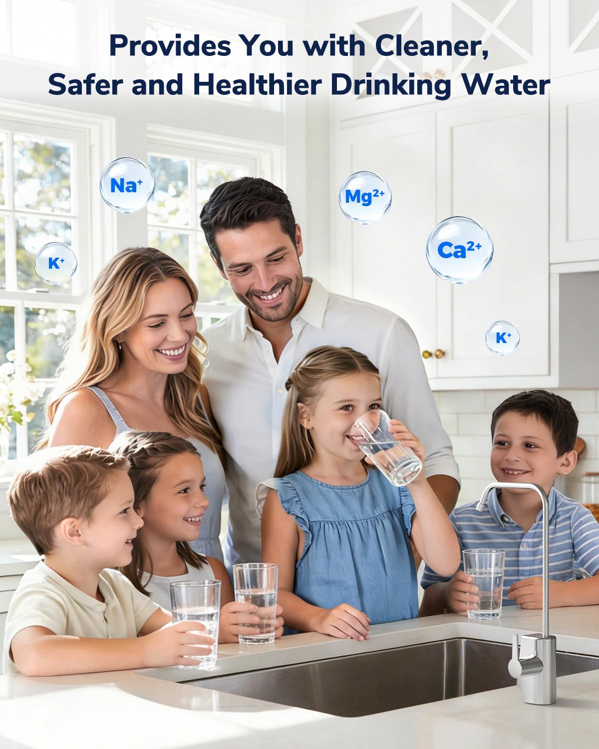 Ecoviva 1000GPD UnderSink Reverse Osmosis System, German Design, NSF/ANSI 58 61 372 Tankless 9-Stage 3:1 Pure to Drain, 10 Years Robust Alkaline RO Water Filtration, Fully Sealed