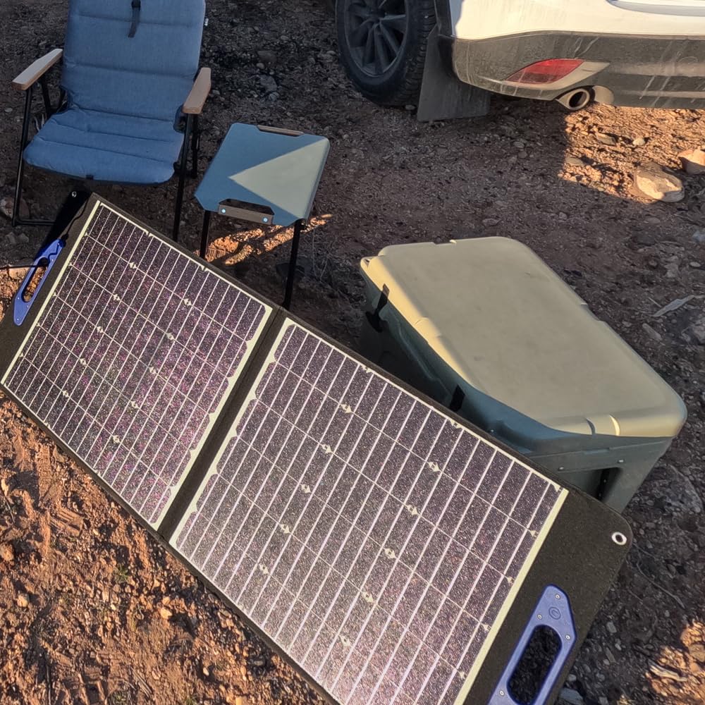 100W Portable Foldable Solar Panel – Shade Stopper™ Technology, ETFE, USB-A & USB-C, Compatible with Most Power Stations, Camping, RV, Van, Off-Grid