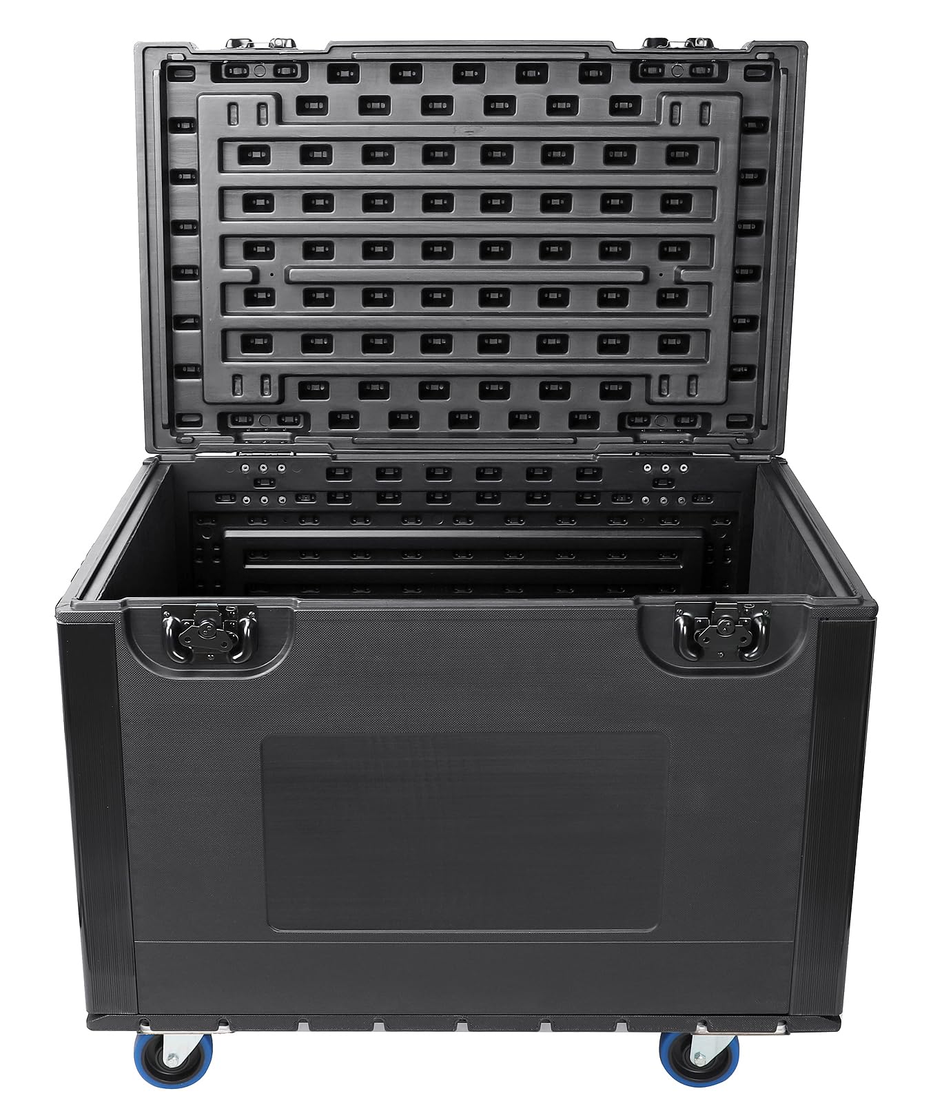 Diandian Utility Cable Trunk Road Case with Wheels, 35" x 22" x 24" Professional Stackable Heavy Duty ATA Rolling Road Case, for Pro Audio & DJ Equipment Storage, Transport for Touring with Casters