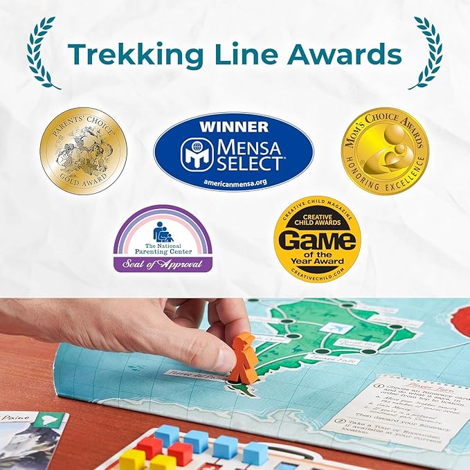 Underdog Games Trekking the World 2nd Edition - Award-Winning Board Games for Kids & Adults Ages 12+ - Easy-to-Learn Strategy Journey for Globetrotters Perfect for Family Game Night & Educati