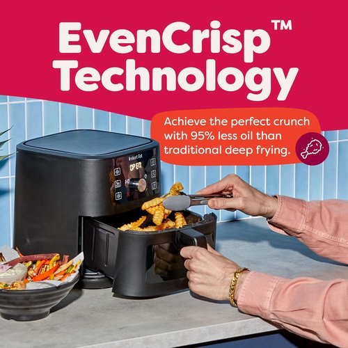 Instant Pot 4Qt Vortex Mini Air Fryer - 6-in-1 Versatility with Custom Programs | Black, 4 Quarts