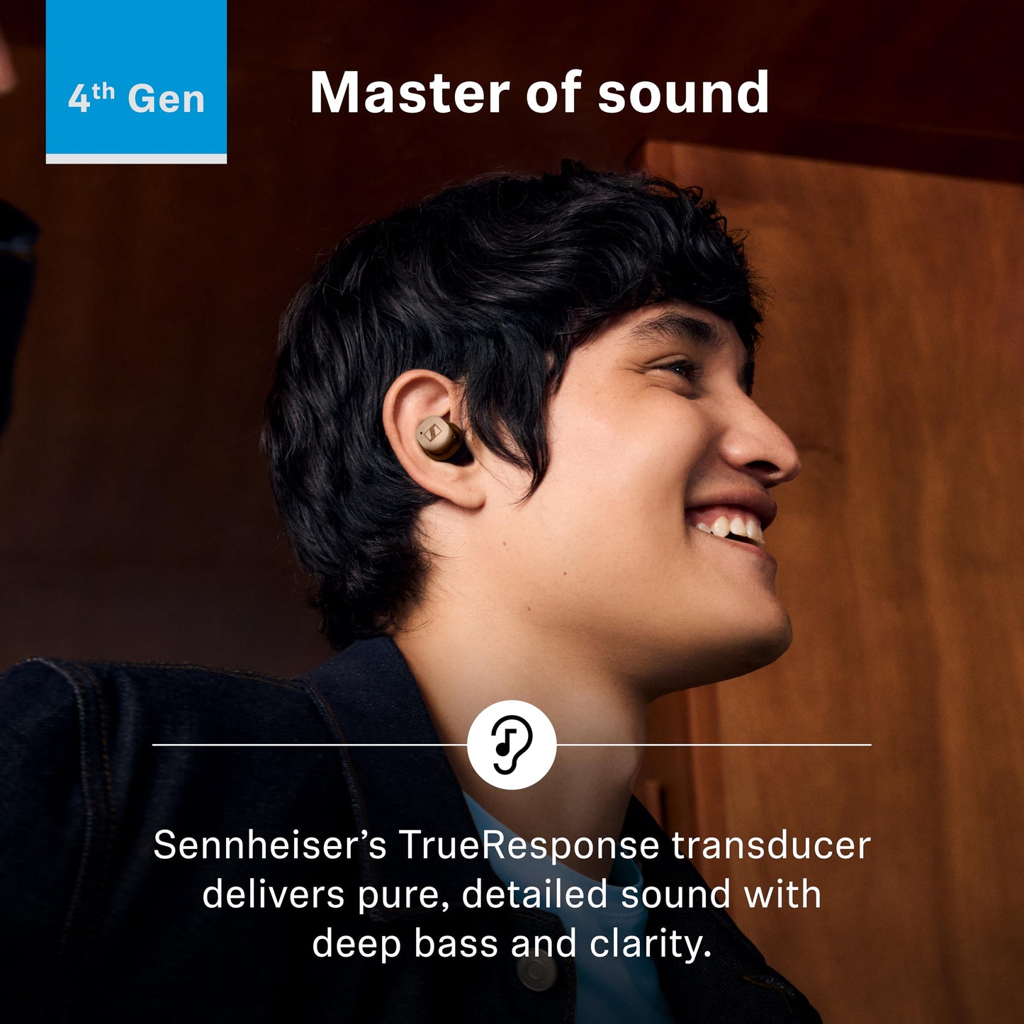 Sennheiser Momentum True Wireless 4 Smart Earbuds, Bluetooth 5.4, Crystal-Clear Sound, Noise Cancelling Earbuds, Comfortable Design, 30-Hour Battery, Adaptive ANC, LE Audio, Auracast – White