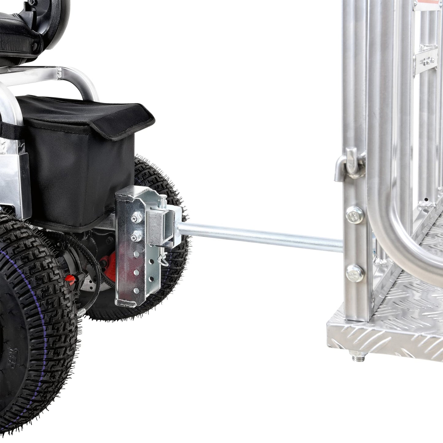 SuperHandy Cargo Trailer Heavy-Duty, Utility Cart - 1200 lbs Capacity with Hitch, 8" Casters, Compatible with SuperHandy Electric Tugger Cart