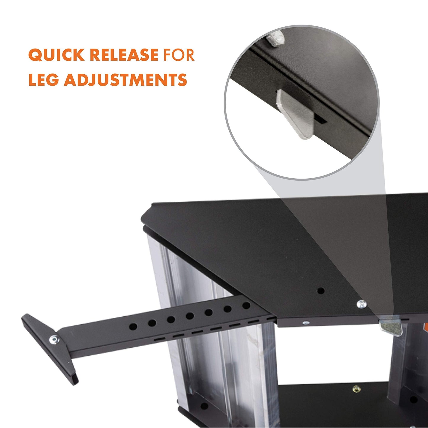 MORryde STP-207 StepAbove Fold-Up RV Entry Step - 3-Step (9" Step Rise), Fits 26" to 28" Door Width
