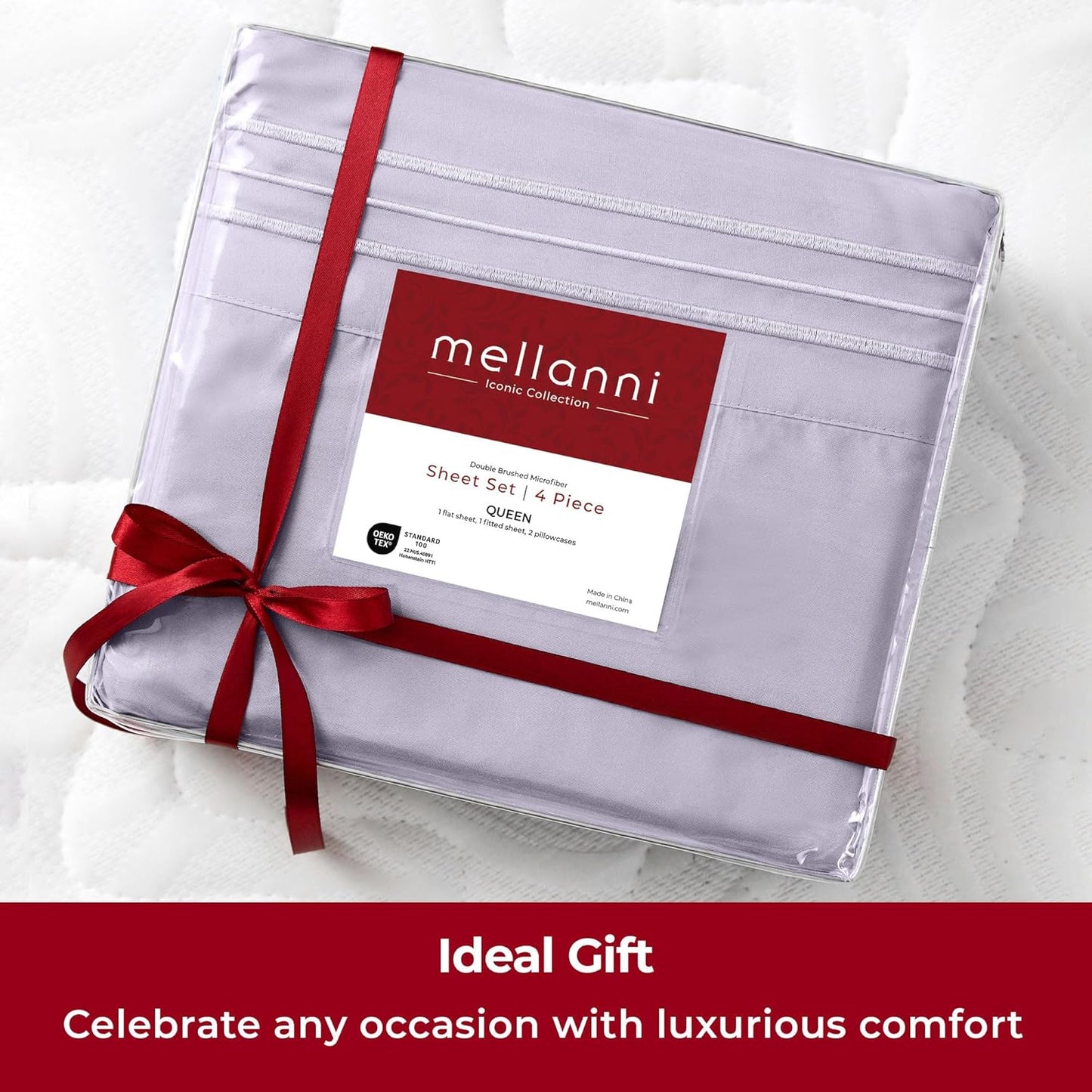 Mellanni Extra Deep Twin Sheets - Hotel Luxury, Ultra Soft Cooling Bedding - Wrinkle & Stain Resistant (Twin, Lavender)