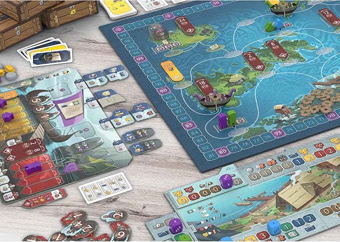 Karvi Board Game - Viking Saga of Raiding and Trading! Epic Adventure Game Strategy Game for Kids & Adults Ages 12+ 2-4 Players 120 Min Playtime Made by Hans im Glück