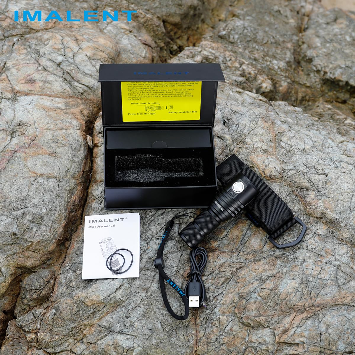 IMALENT MS03 EDC Flashlight 13000 Lumens, Rechargeable Pocket Flashlight, Suitable for Camping Emergency Hiking