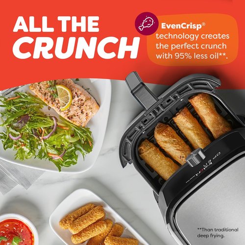 Instant Pot 4QT Vortex Plus Mini Air Fryer - 6-in-1 Versatility with Custom Programs & 100+ Recipes, Stainless Steel