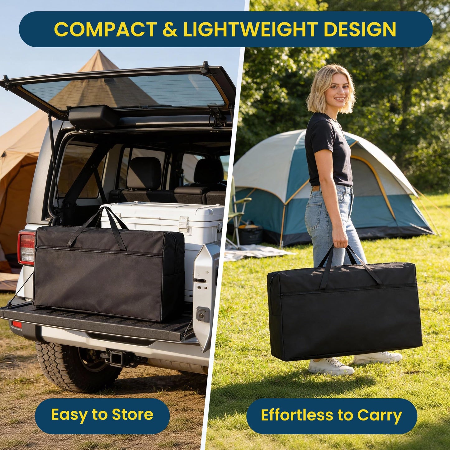 Foristrail Slim-Fold Camping Kitchen Table, Metal Folding Portable Outdoor Cook Station with 4 Side Tables, 2 Storage Shelves & Carrying Bag, Heat Resistant Quick Set-Up for Picnic BBQ