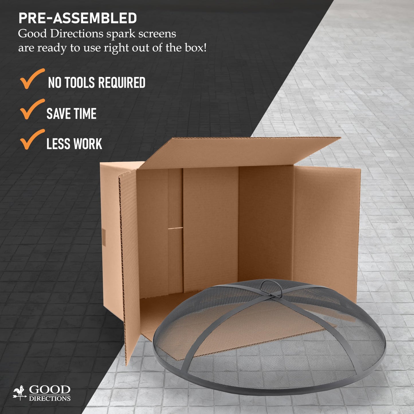 Good Directions Fire Pit Spark Screens, 40" Diameter, Steel