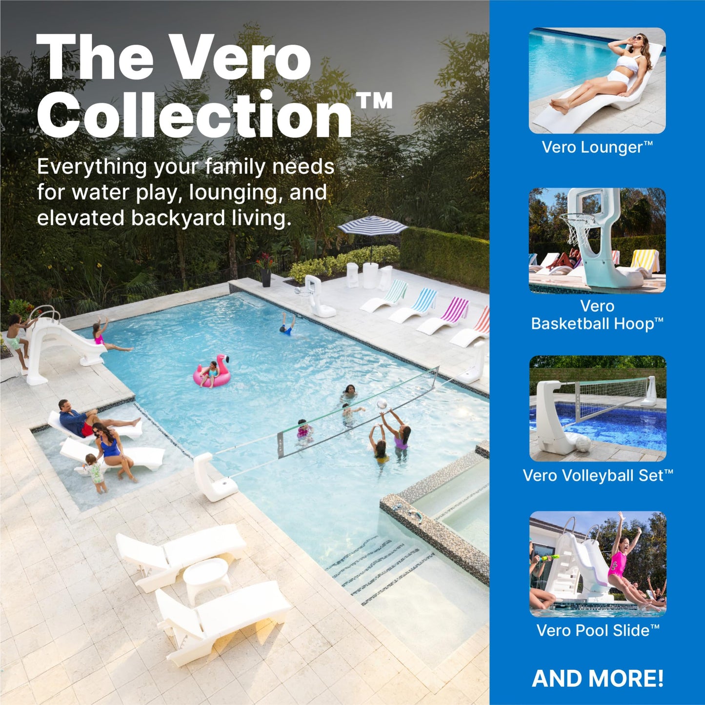 Step2 Vero Poolside Organizer, Outdoor/Indoor Waterproof Patio Furniture, Pool & Toy Storage, Made of Durable Plastic, White