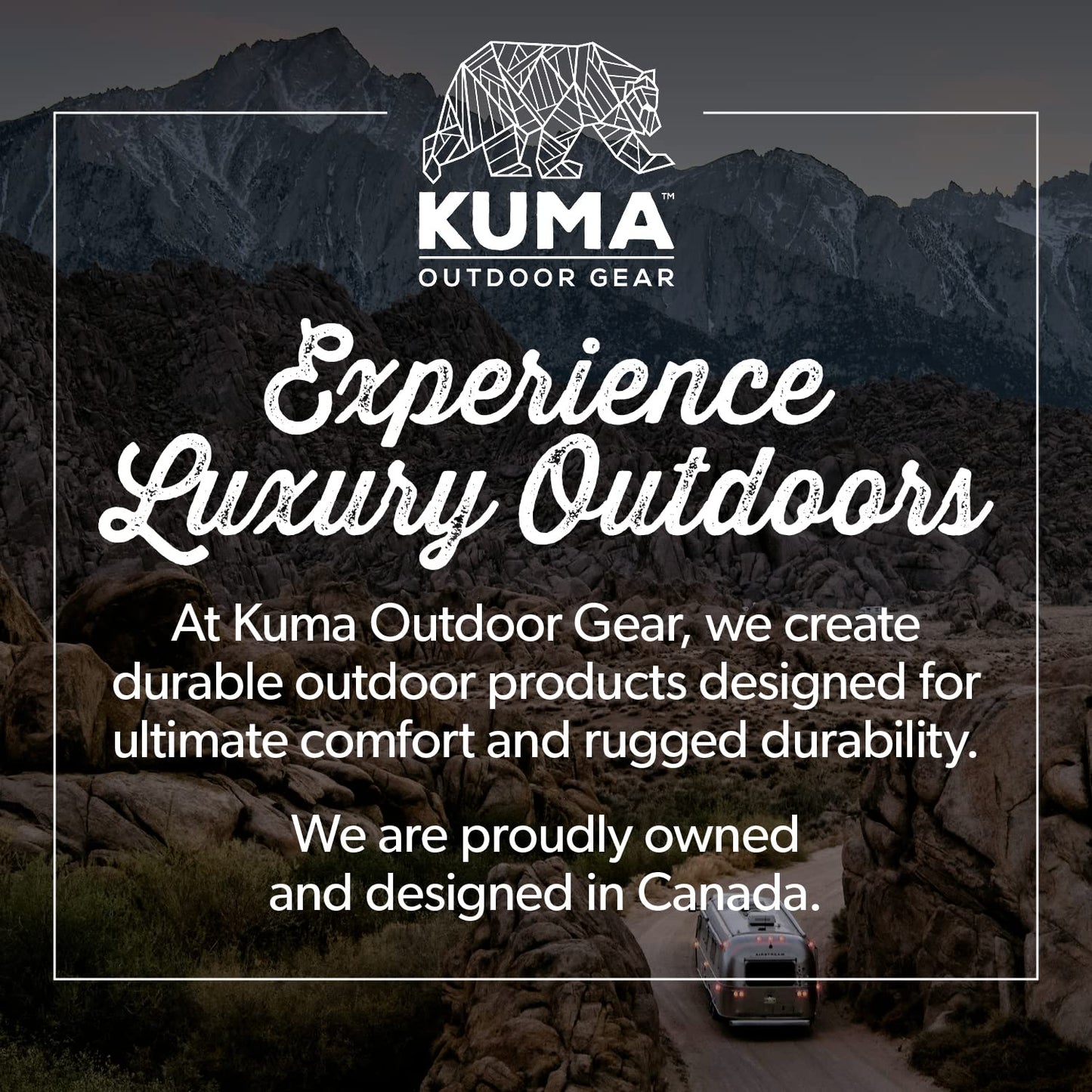 Kuma Outdoor Gear Lazy Bear Dog Bed with Carry Bag, Ultimate Portable Luxury Outdoor Dog Bed for Camping, Glamping & Outdoor Adventures (Sierra/Black)