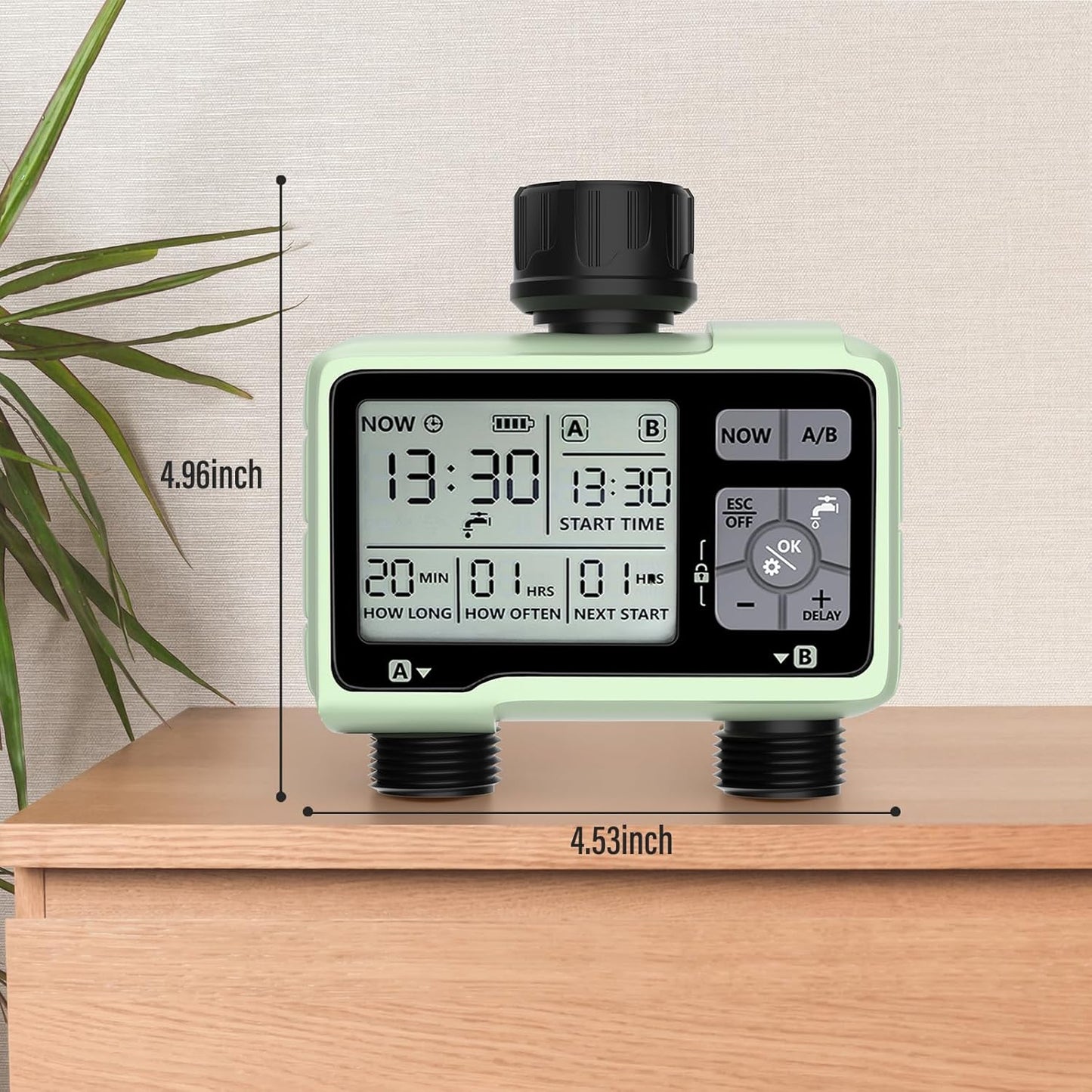 SOYUS Programmable Garden Hose Timer - Waterproof Digital Irrigation System with Rain Delay | 2 Outlets