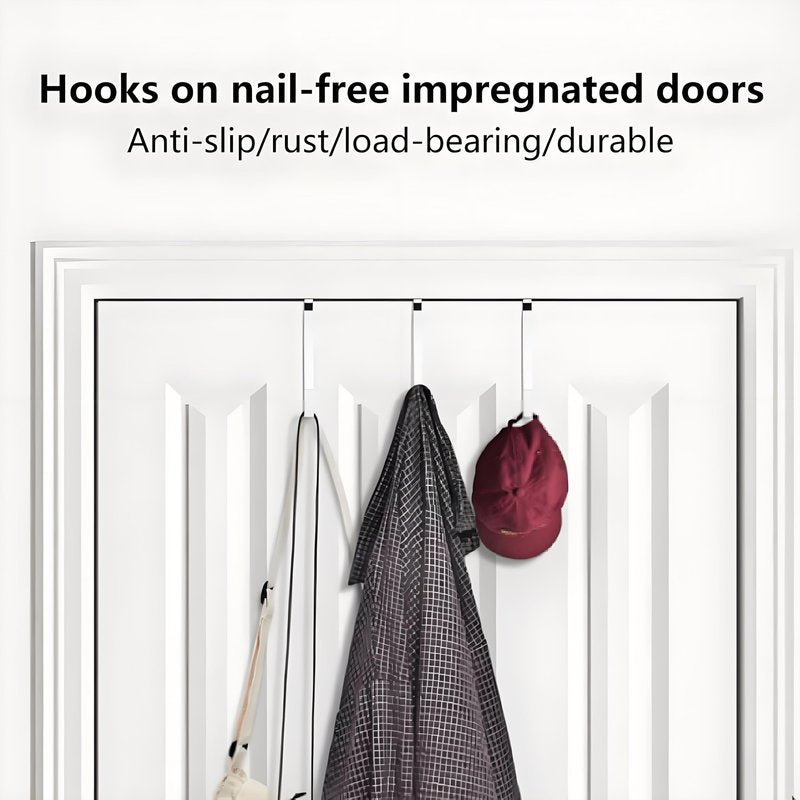 Kryoflare Black Wreath Hanger for Front Door, Metal Wreath Hooks Holder Over The Door Wreath Hanger for Hanging Christmas Decorations Decor