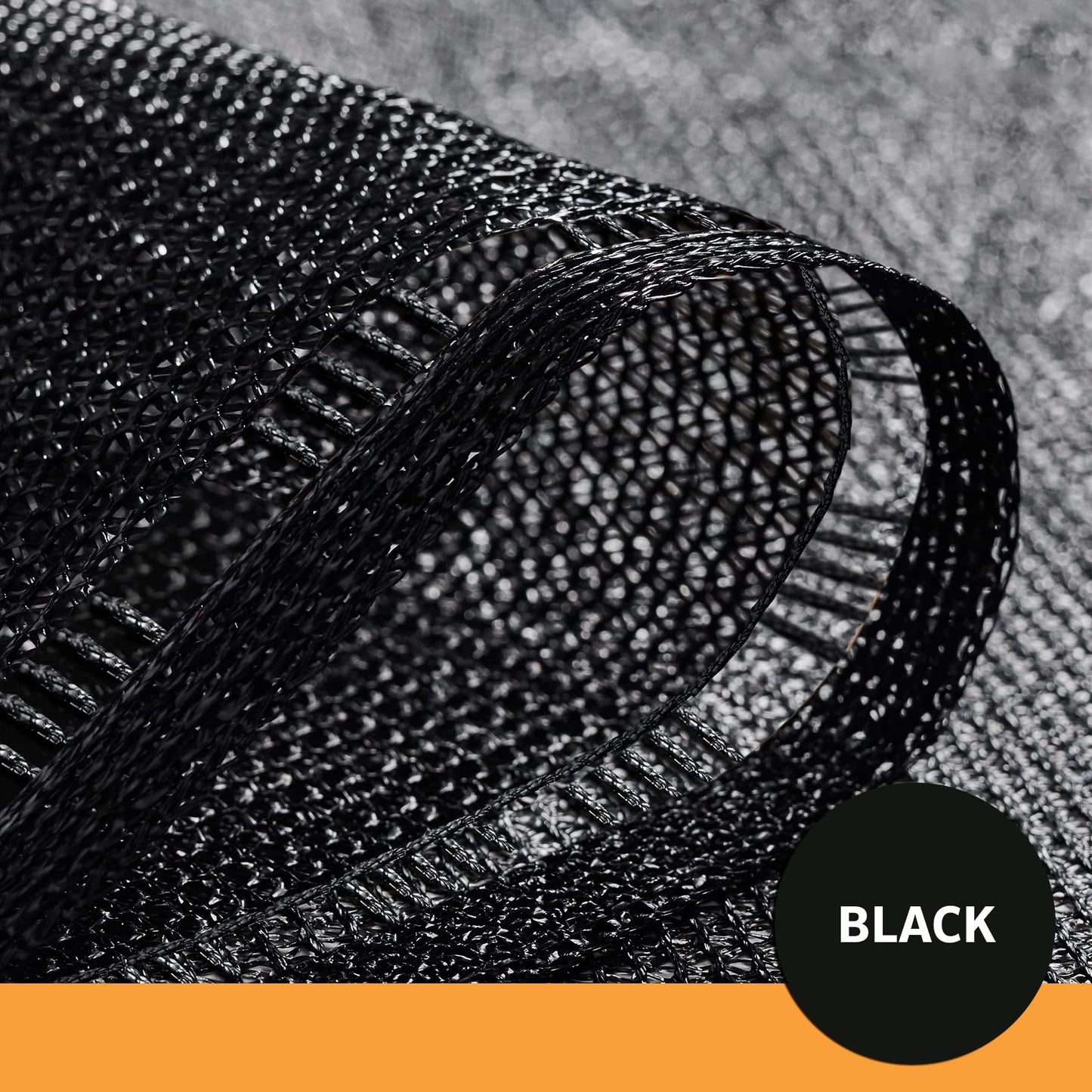Coolaroo Builder's Block Construction Privacy Screen - Heavy-Duty Tear Resistant Shade Fabric for Fence, Job Site, and Wind Protection, 6ftx100ft Roll, Black