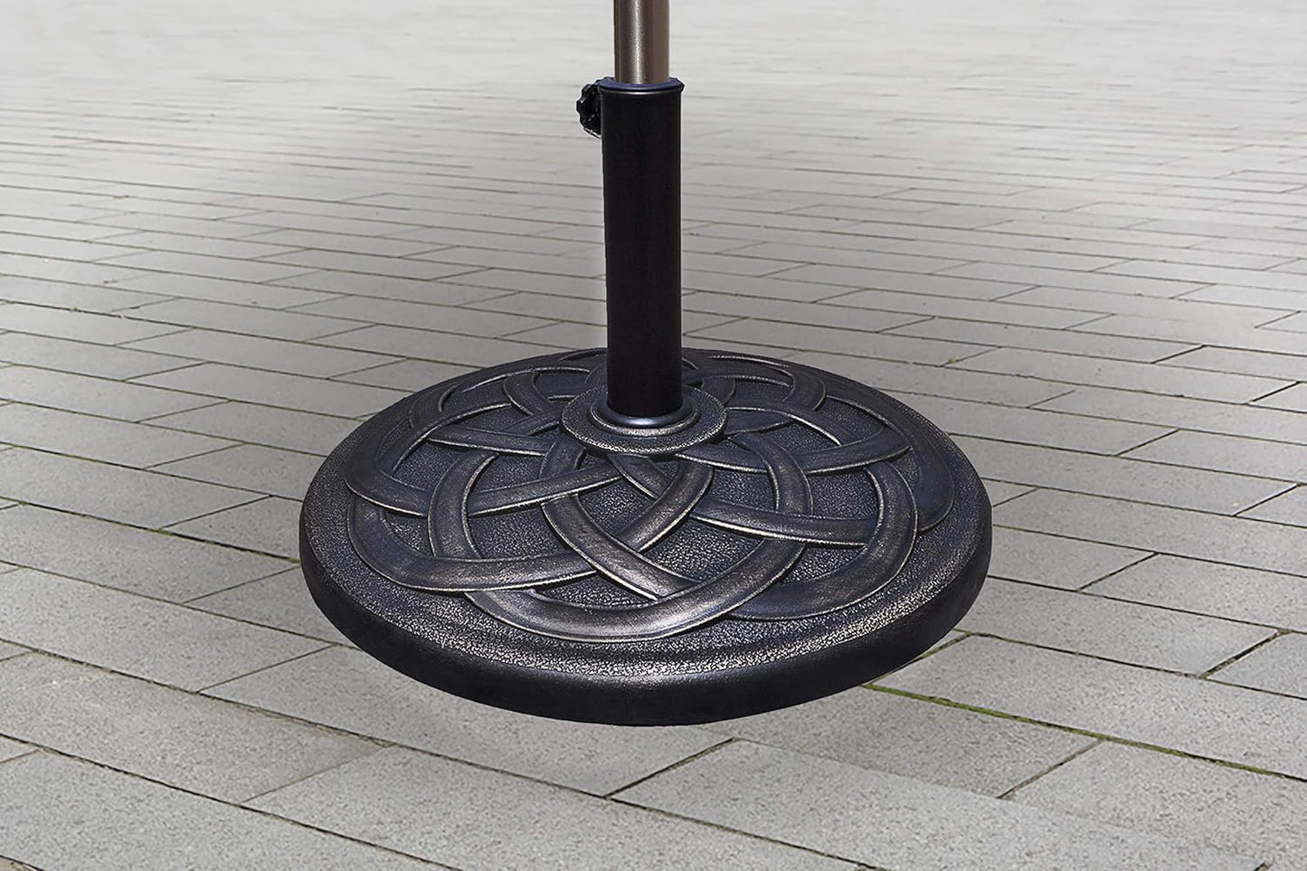 Backyard Expressions Umbrella Base - 21 Pound Heavy-Duty Bronze Design for Stability