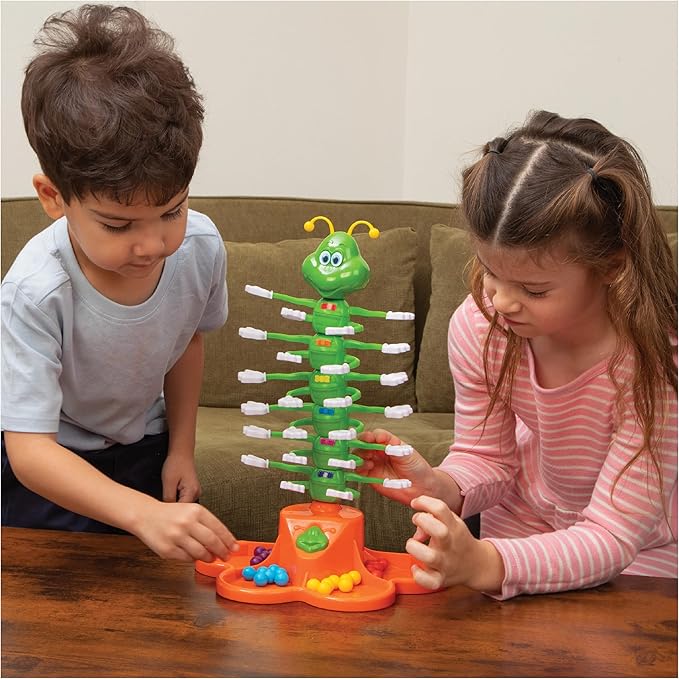 Giggle Wiggle Board Games for Kids Family Game Night Hand-Eye Coordination Preschool Games The Wiggle Race to Get Your Marbles to The Top Game Ages 4+ Batteries Not Included