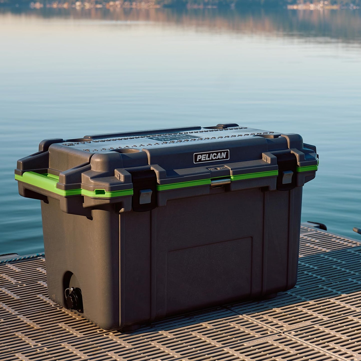 Pelican 70 Quart Elite Cooler (Dark Grey/Green)