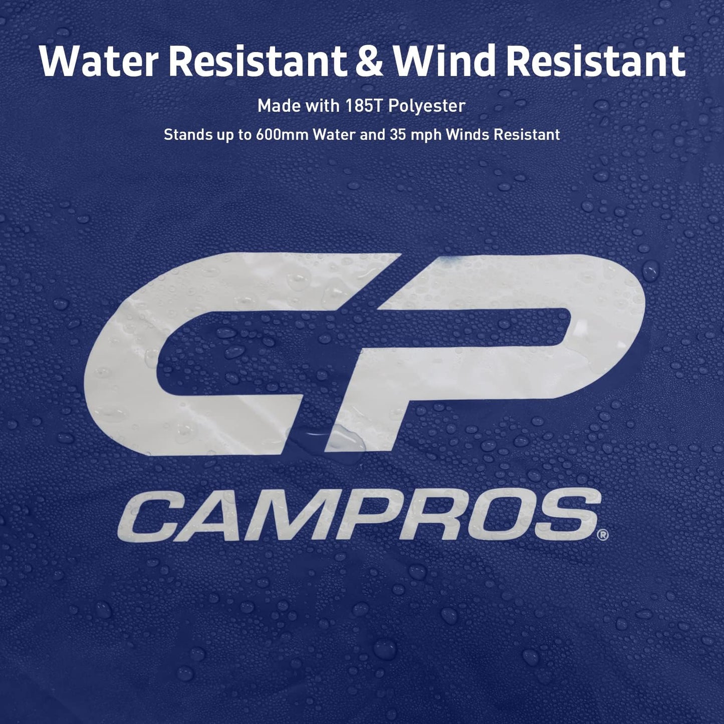 CAMPROS CP Tent 6 Person, Waterproof Windproof Double Layer Family Dome Tent, Easy Setup with Large Mesh Windows & Wide Door for Camping