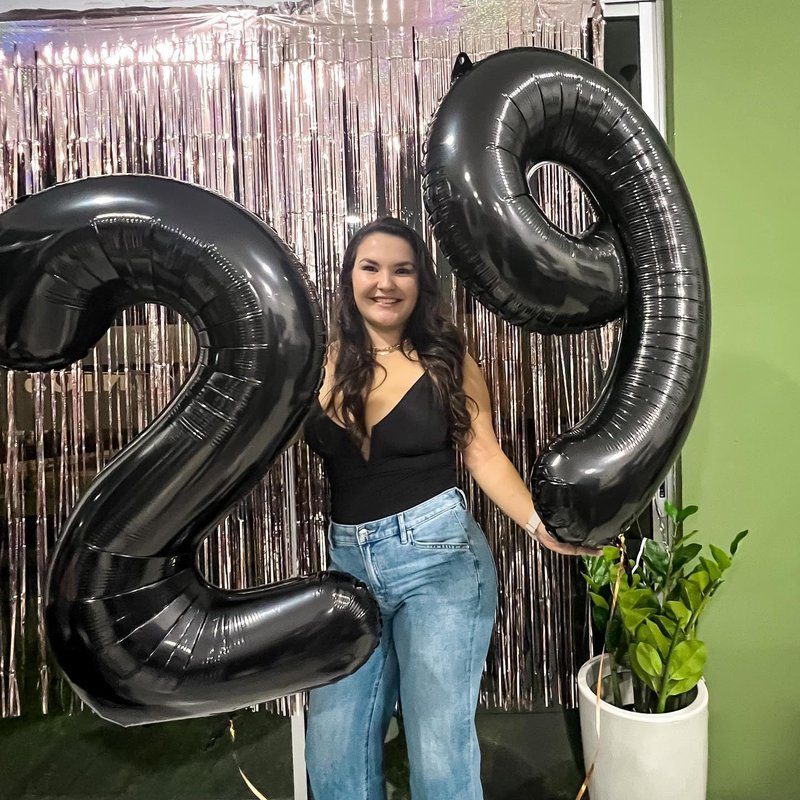 Black Number 7 Balloon 40 Inch, 7th Birthday Party Decorations for Children, Giant 7 Foil Balloon for Party Supplies