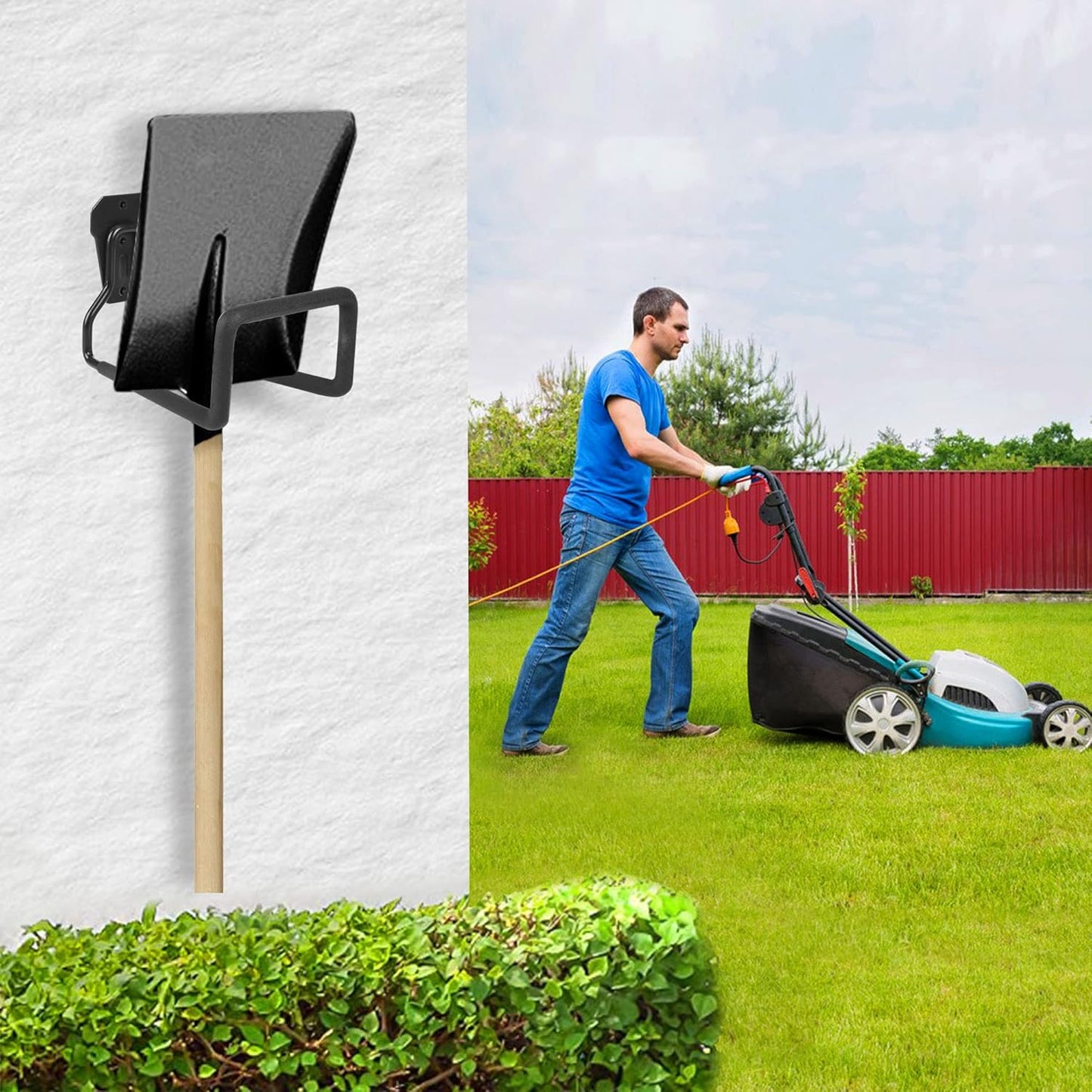 PeoMev Metal Garden Hose Holder - Heavy Duty Wall-Mounted Hose Hanger for Outdoor Use | Sturdy Hose Hooks
