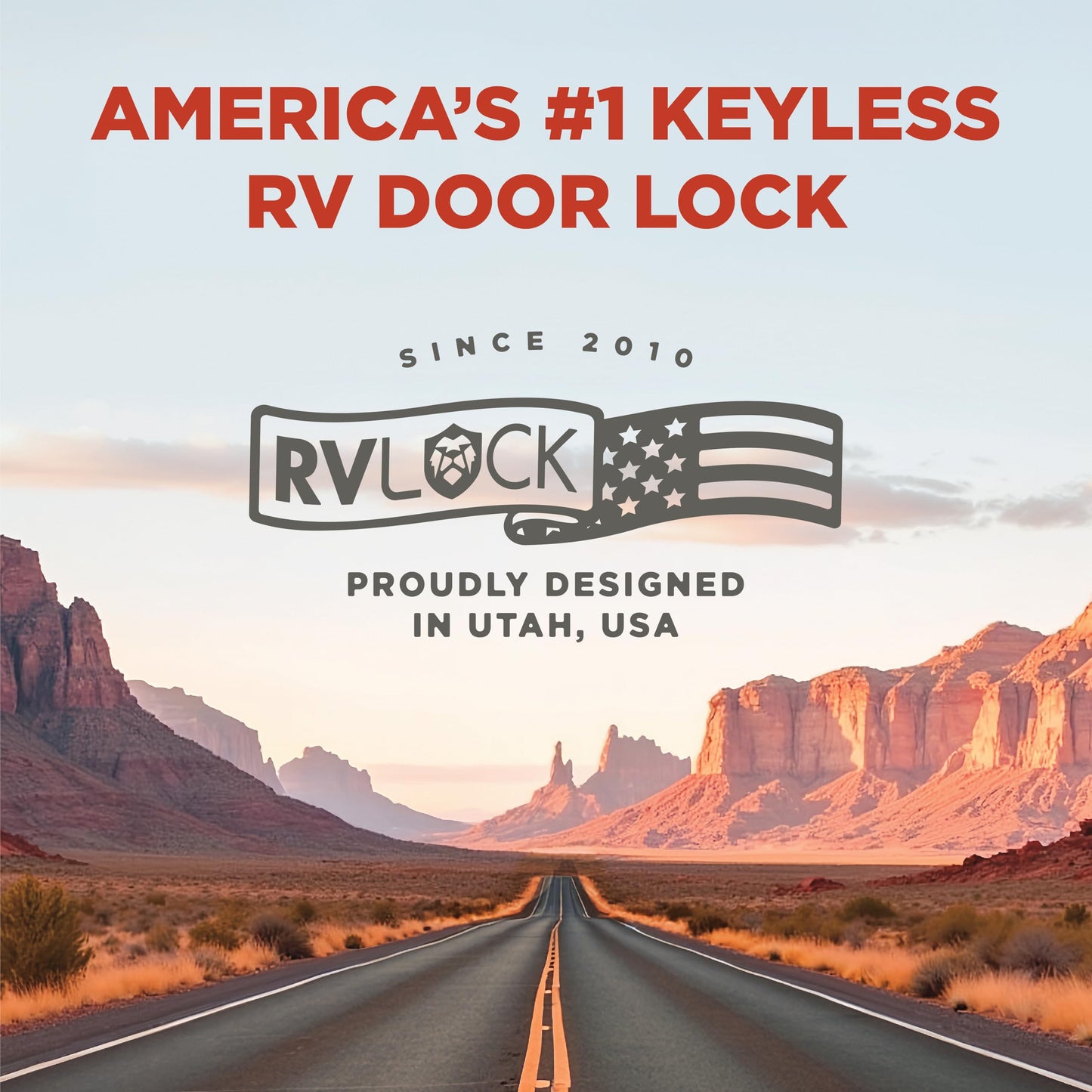 RVLOCK Compact RV Lock Keyless Entry, Secure Replacement for Camper Latch, Great RV Door Lock Replacement for Trailers with Patented Security Technology