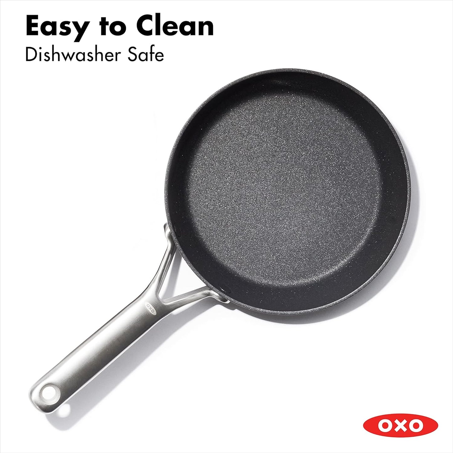 OXO Professional 8" Frying Pan | Hard Anodized Nonstick Cookware, PFAS-Free, Induction Compatible, Black