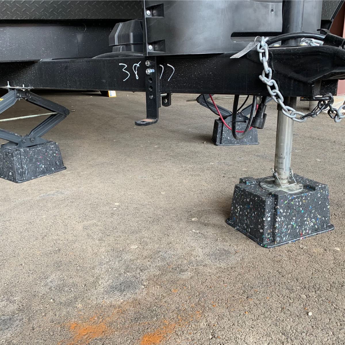 5-Pack OX BLOX Heavy Duty Trailer Jack Block - Made in USA RV Leveling Blocks - Supports Up to 10,000 lbs - RV Jack Blocks for Any Tongue Jack, Post, Foot, or Stabilizer (Round or Square)