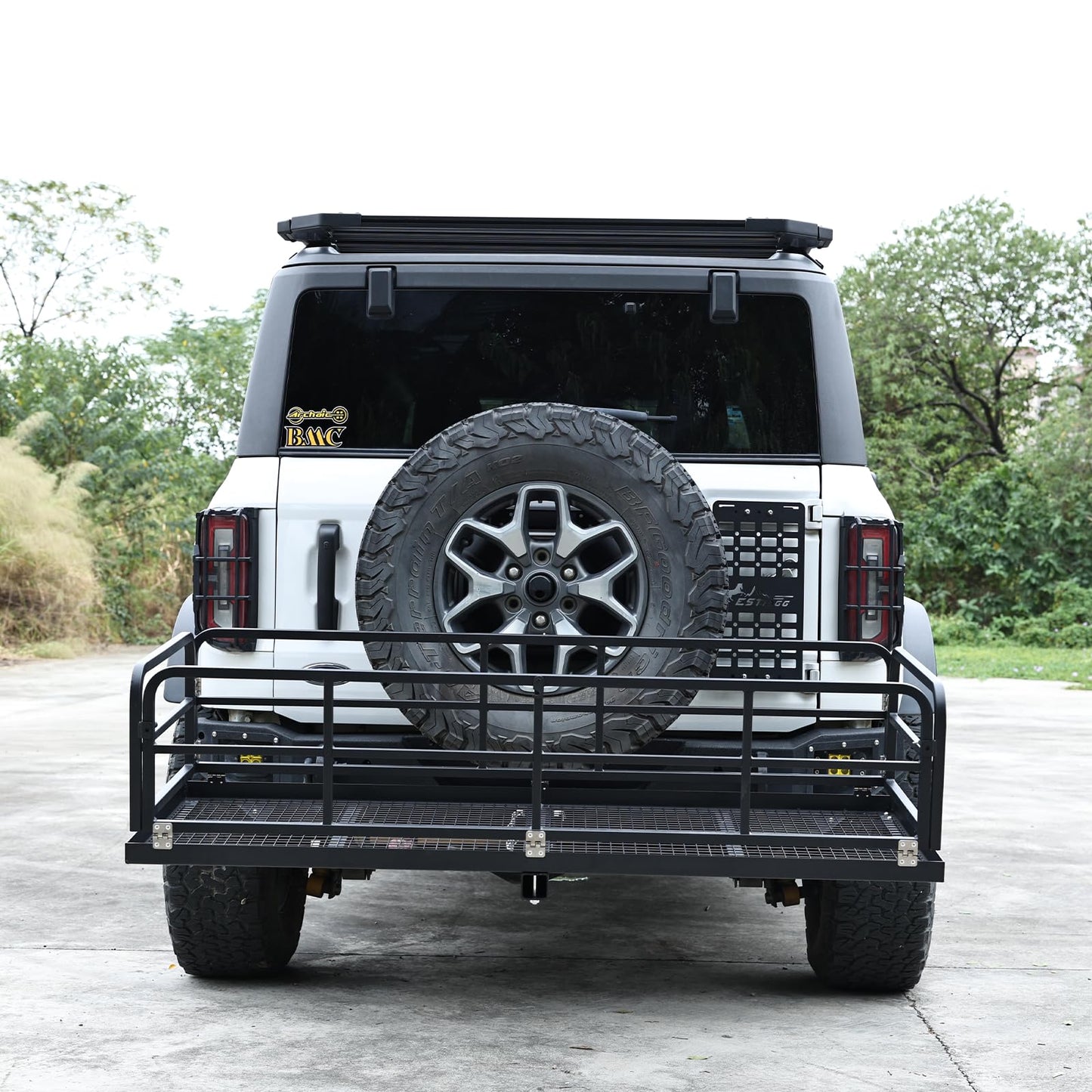 Garvee Foldable Hitch Mount Cargo Carrier, 750 Lbs Heavy Duty Steel Hitch Racks for 2'' Receiver, Folding Luggage Racks for Trailers, RVs, SUVs, Rust-Resistant & Easy to Assemble