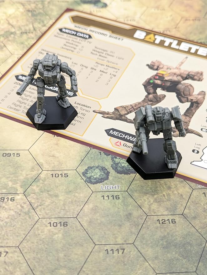 BattleTech Beginner Box 40th Anniversary by Catalyst Game Labs | 2 Players | Ages 14+ | Miniatures Wargame Starter Set with 2 Mech Miniatures Mapsheet Dice Quick-Start Rules & MechWarrior Cards