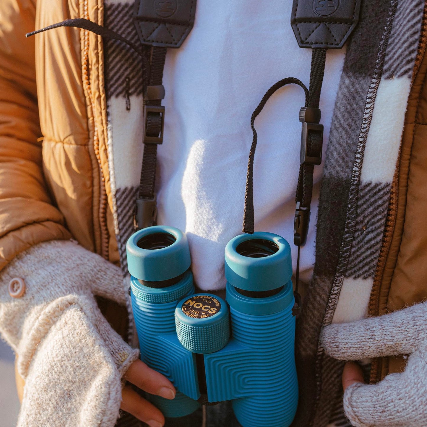 Nocs Provisions Field Issue Compact 10x32 Waterproof Binoculars, Shockproof, Fogproof, 10X Magnification, Bak4 Prism, Multi-Coated Lenses for Adults & Kids, Bird Watching, Hunting & Wildlife Viewing