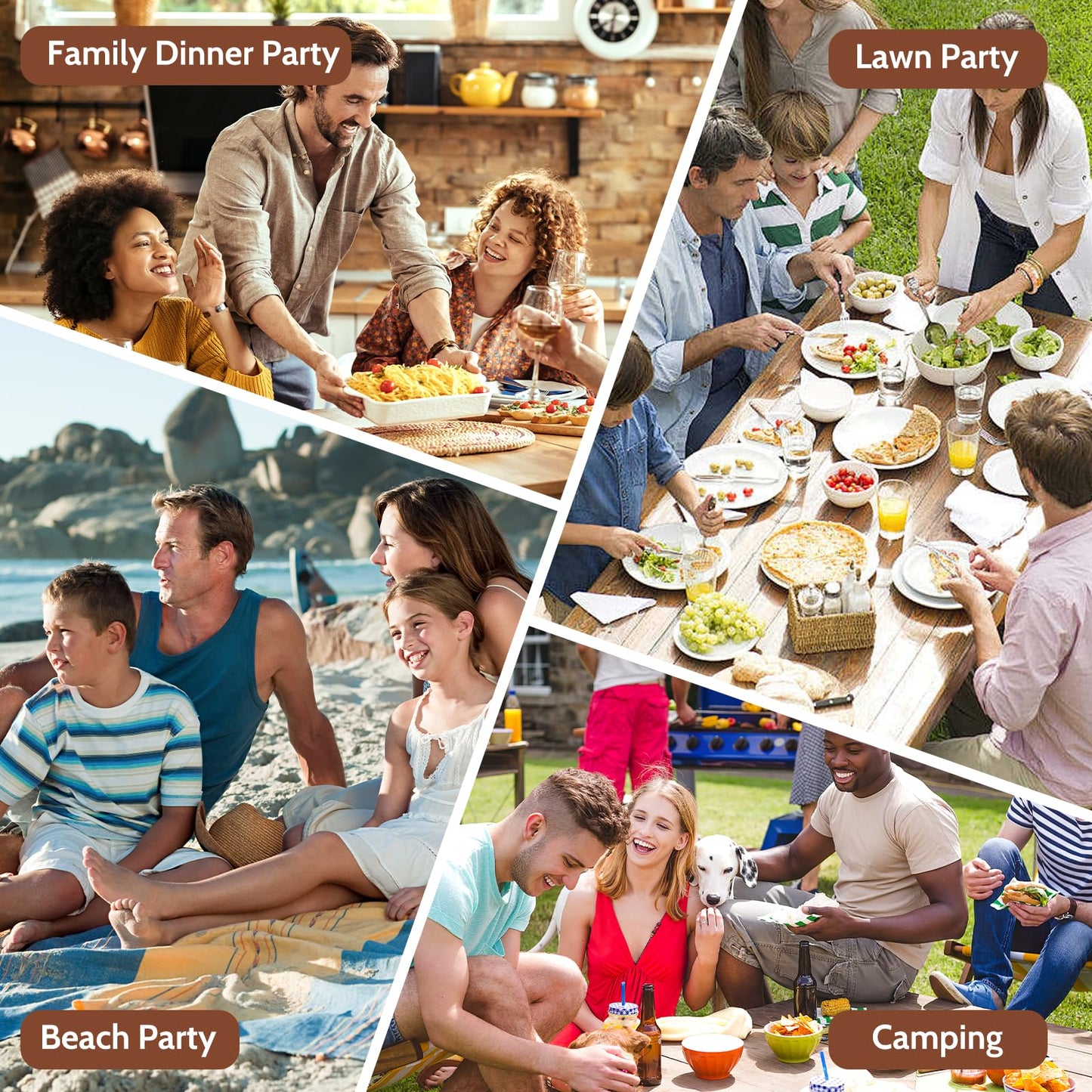 LCKJZYL Folding Picnic Table with Table Runner, 60 * 30in Wooden Picnic Table for Outdoors, Boho Low Coffee Table for Sitting on The Floor, Suitable for Beach, Park, Garden, Camping, Travel(Brown)