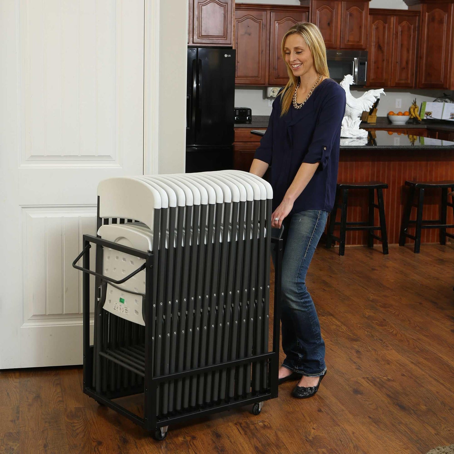 LIFETIME 80279 Rolling Essential Chair Cart