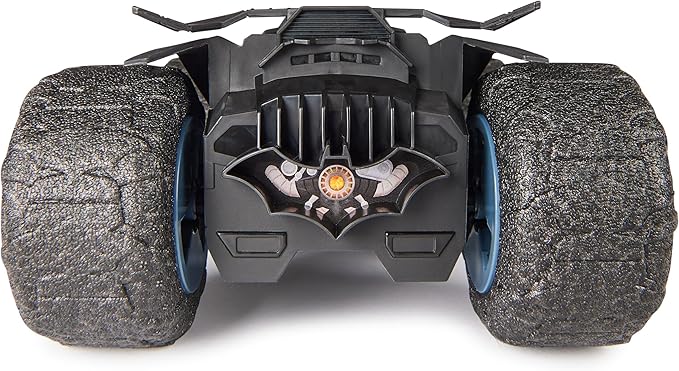 DC Comics Batman Stunt Force Batmobile Indoor Remote Control Car Turbo Boost & Crazy Stunts Collectible Super Hero Kids Toys for Boys and Girls 4 and Up