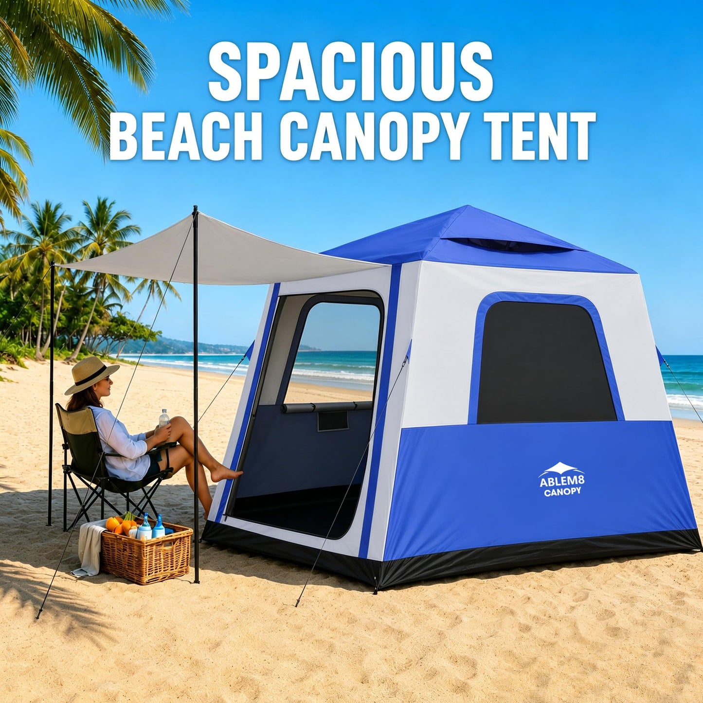 Inflatable Tents for Camping 2-4 Person, Air Tents Easy Set Up, Blow Up Tent House with Awning Pump Waterproof Portable for Adults Outdoor Camping
