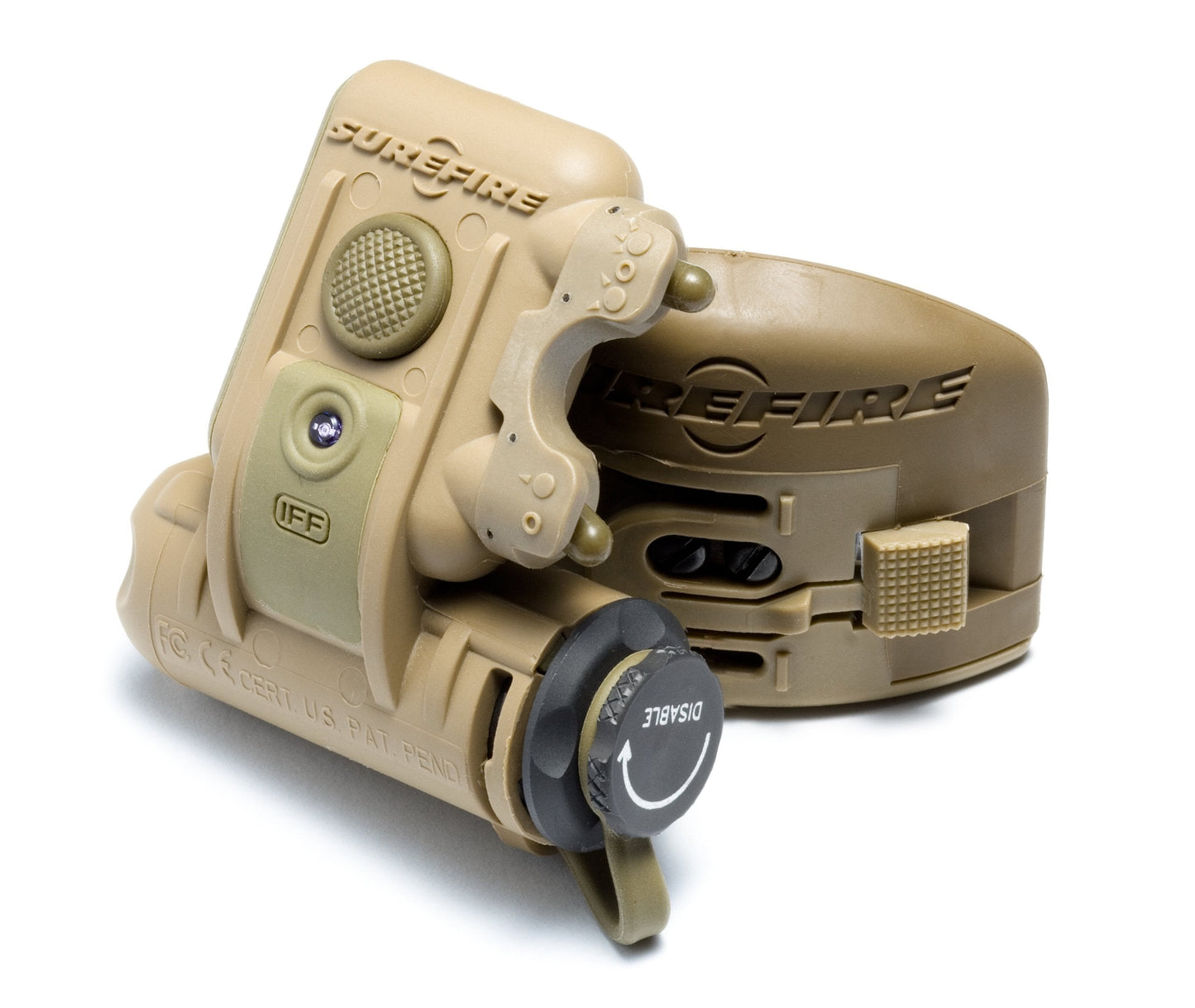 SureFire 1.4-19.2 LU IR/Yellow-Green/IR LED Tan Helmet Light HL1-D-TN