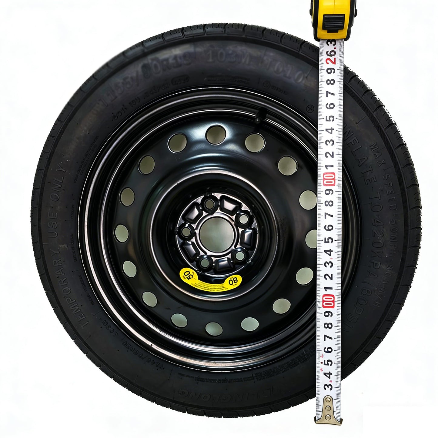 Afolonsh Spare Tire Kit for 2013-2025 Accord Hybrid (Non-Plug-in), 18" Full-Size Wheel with Jack – 125/85R18 Tire, Fits Trunk