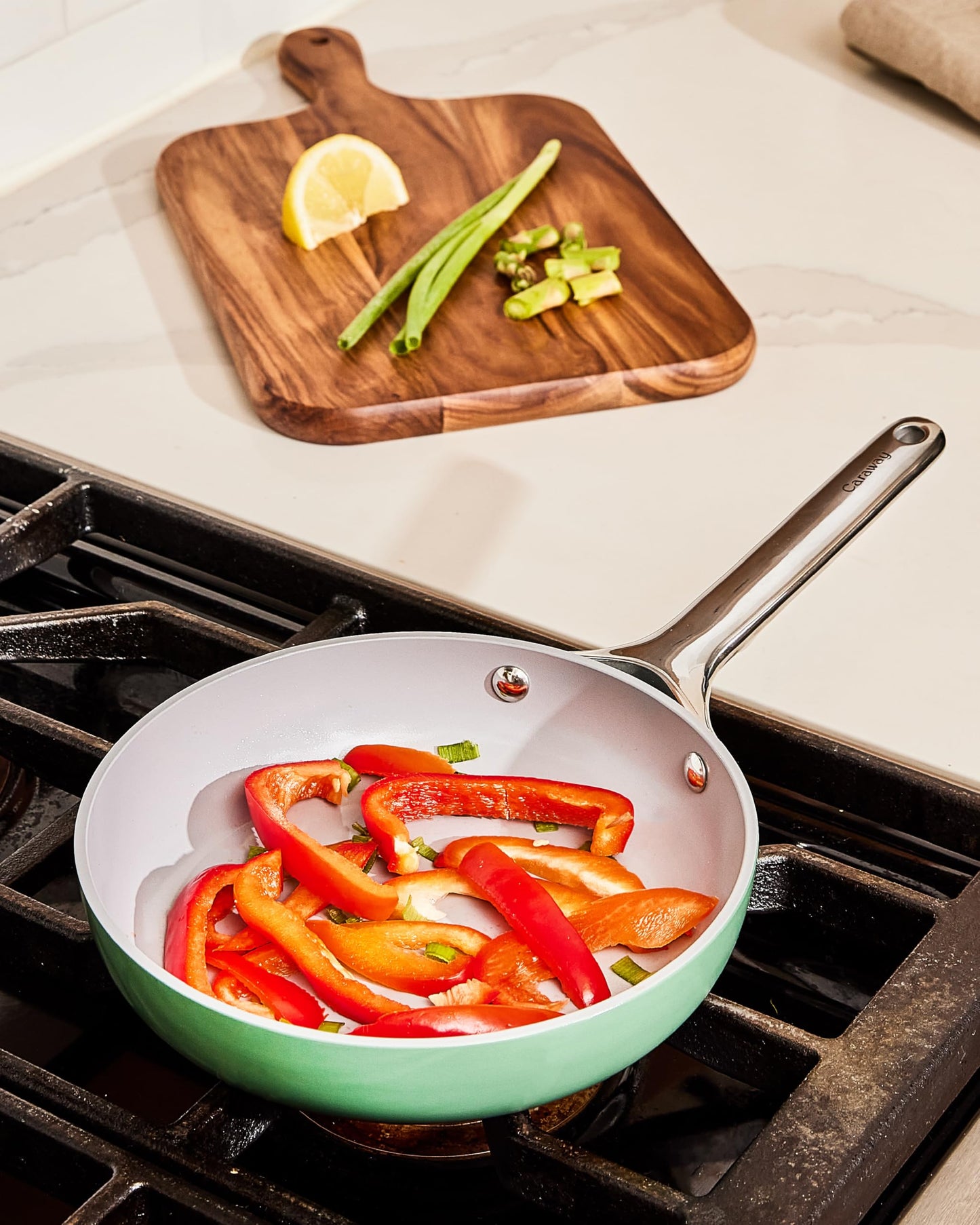 Caraway Nonstick Ceramic Mini Fry Pan (1.05 qt, 8") - Non Toxic, PTFE & PFOA Free - Oven Safe & Compatible with All Stovetops (Gas, Electric & Induction) - Sage