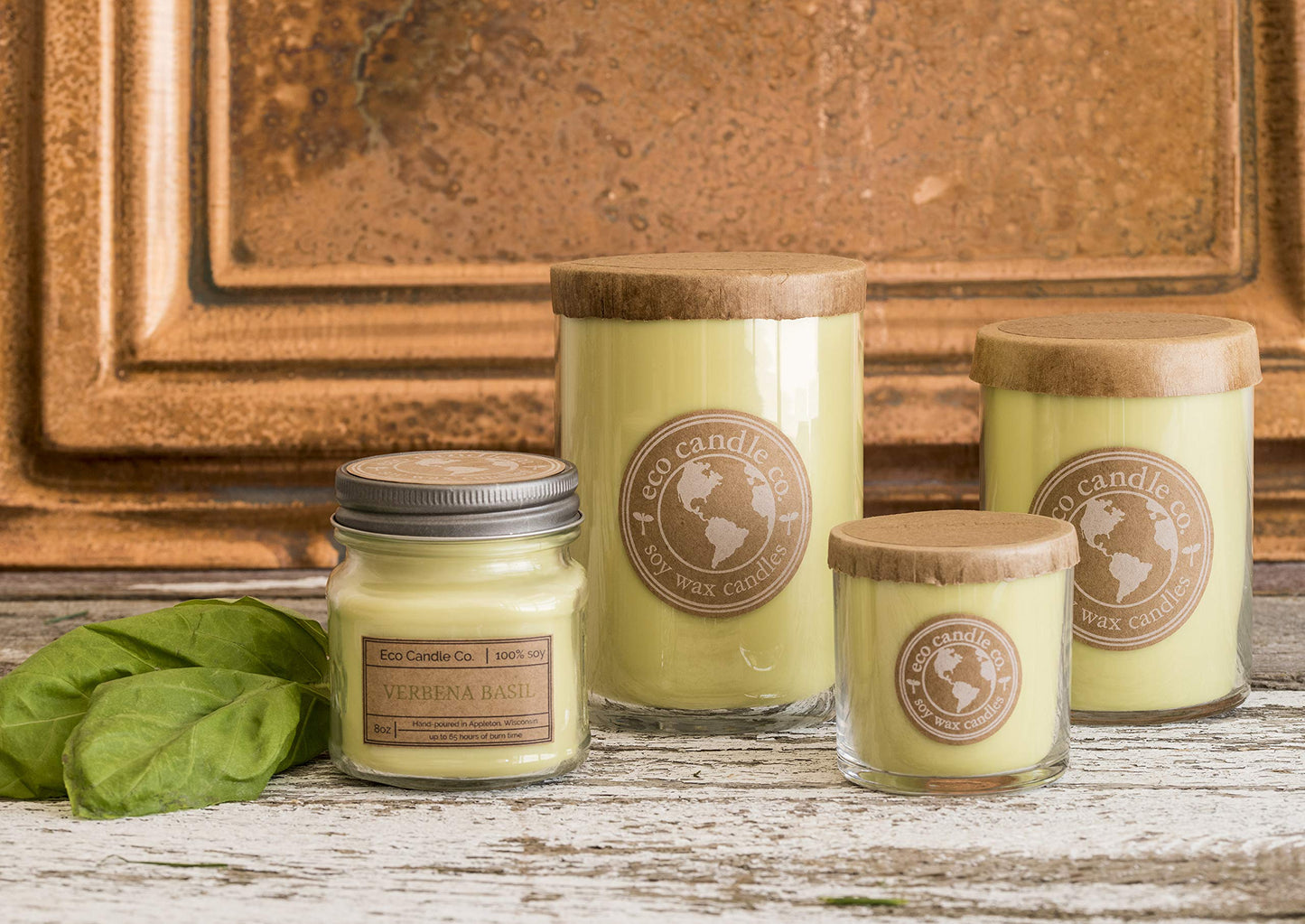ECO CANDLE CO. Recycled Candle, Lovely, 26 oz. - Scents of Lavender, Rosewood, Orchid, Bergamot, Cedarwood, & Musk - 100% Soy Wax, No Lead, Kraft Paper Label & Lid, Hand Poured, Midwest Soybeans