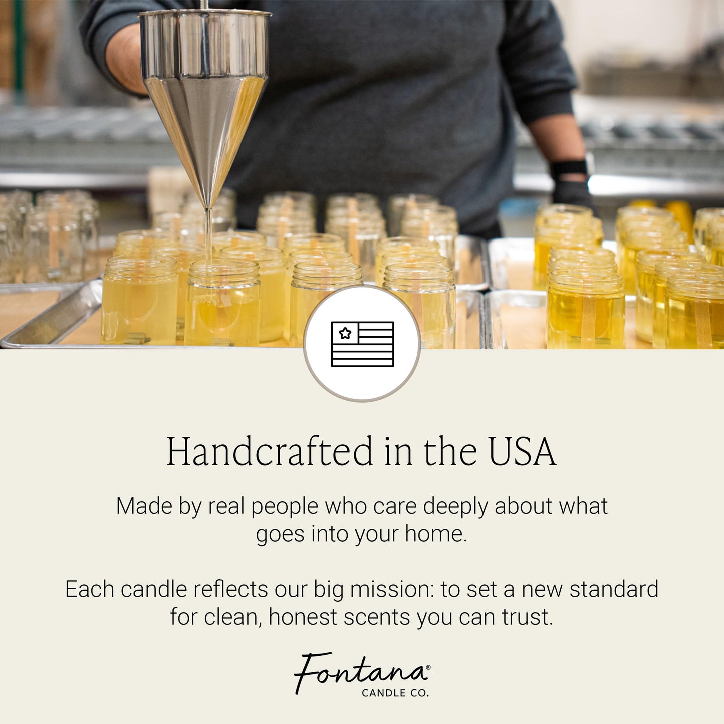 Fontana Candle Co Wood Wick Beeswax Jar Candle, Beeswax and Coconut Oil – Made Safe w/Coconut Oil & Pure Essential Oils – 35+ Hrs Clean Burn, Long Lasting and Non-Toxic Candles for Home & Room Decor